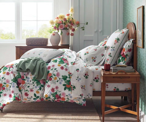 Embroidered Lumbar Pillow Cover - Dahlia