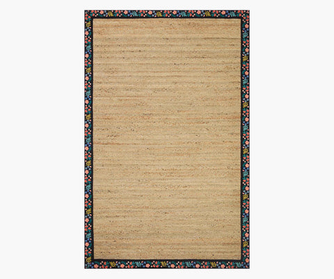 Costa Wildwood Jute Rug - Natural & Black