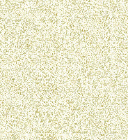 Champagne Dots Wallpaper - Metallic Gold & White