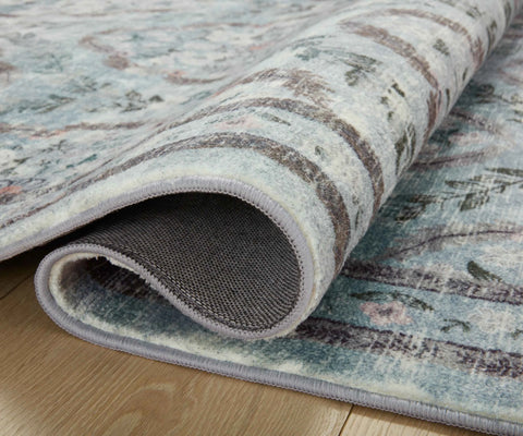 Courtyard Chateau Printed Rug - Blue